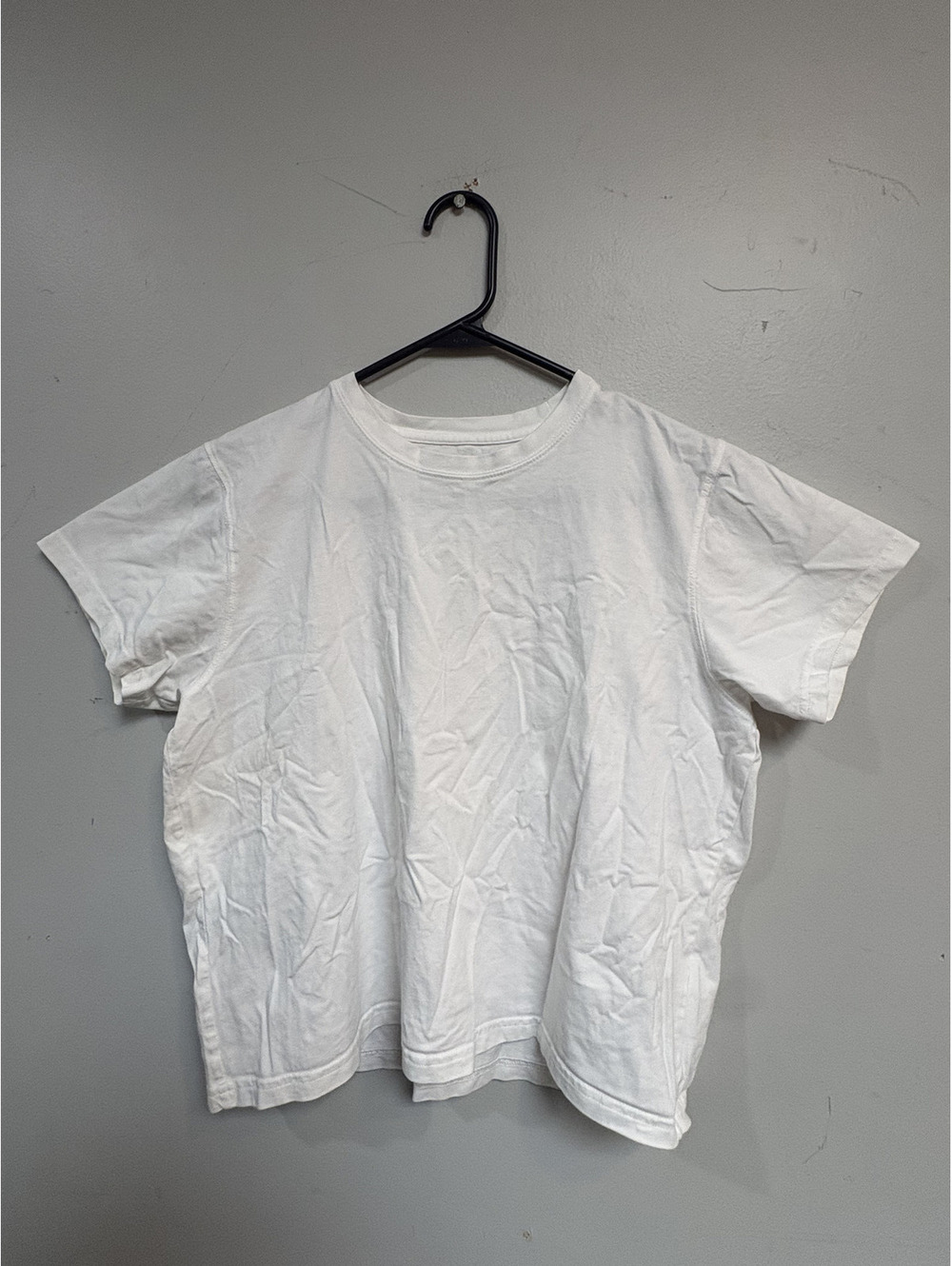 L.L.Bean Men's White Cotton Crop top tee Medium Regular